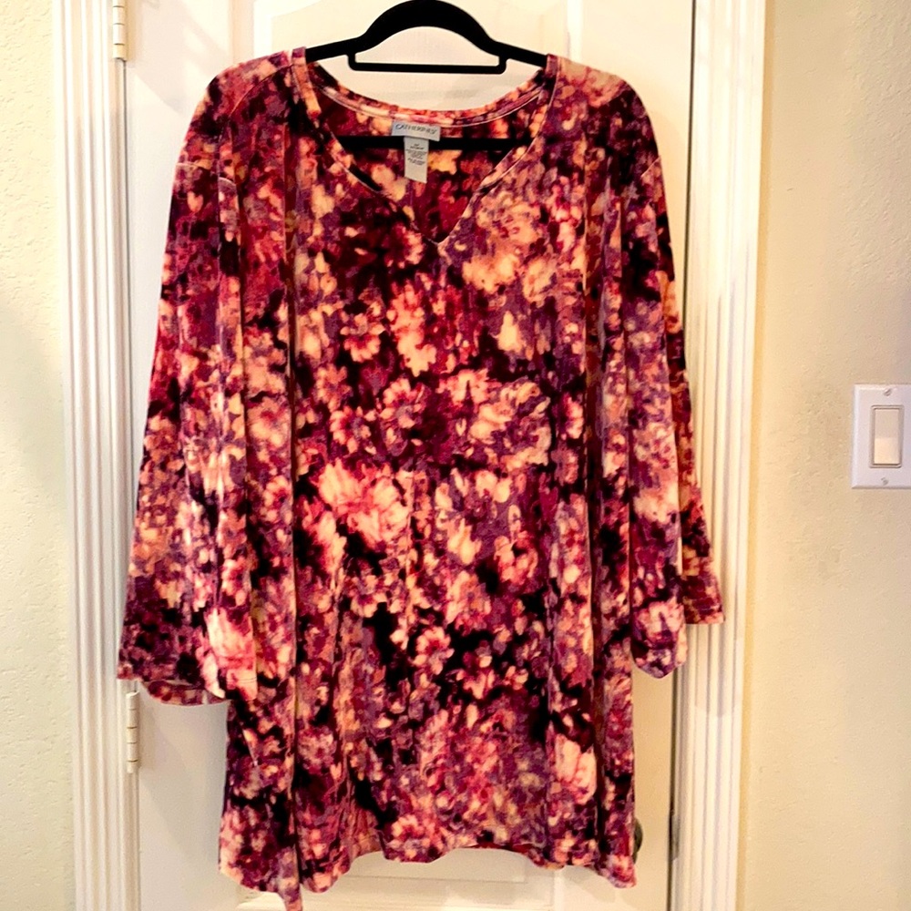 Catherines Velour Top PLUS size